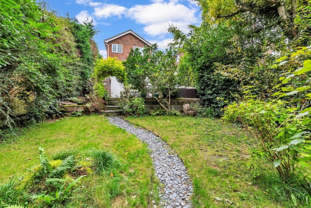 view back to house